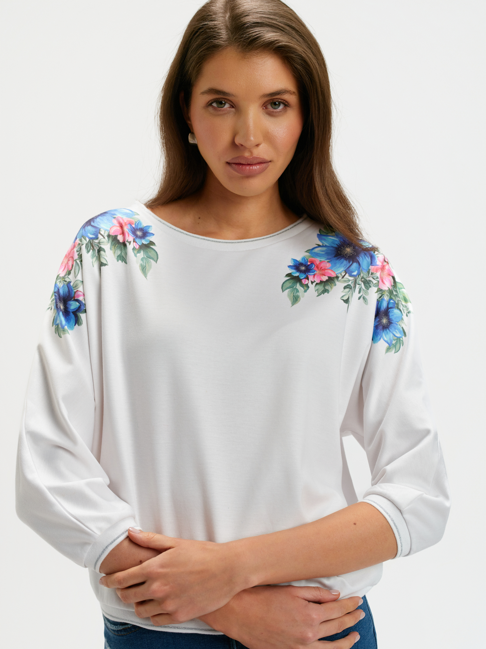 Bluza z kwiatowym motywem 