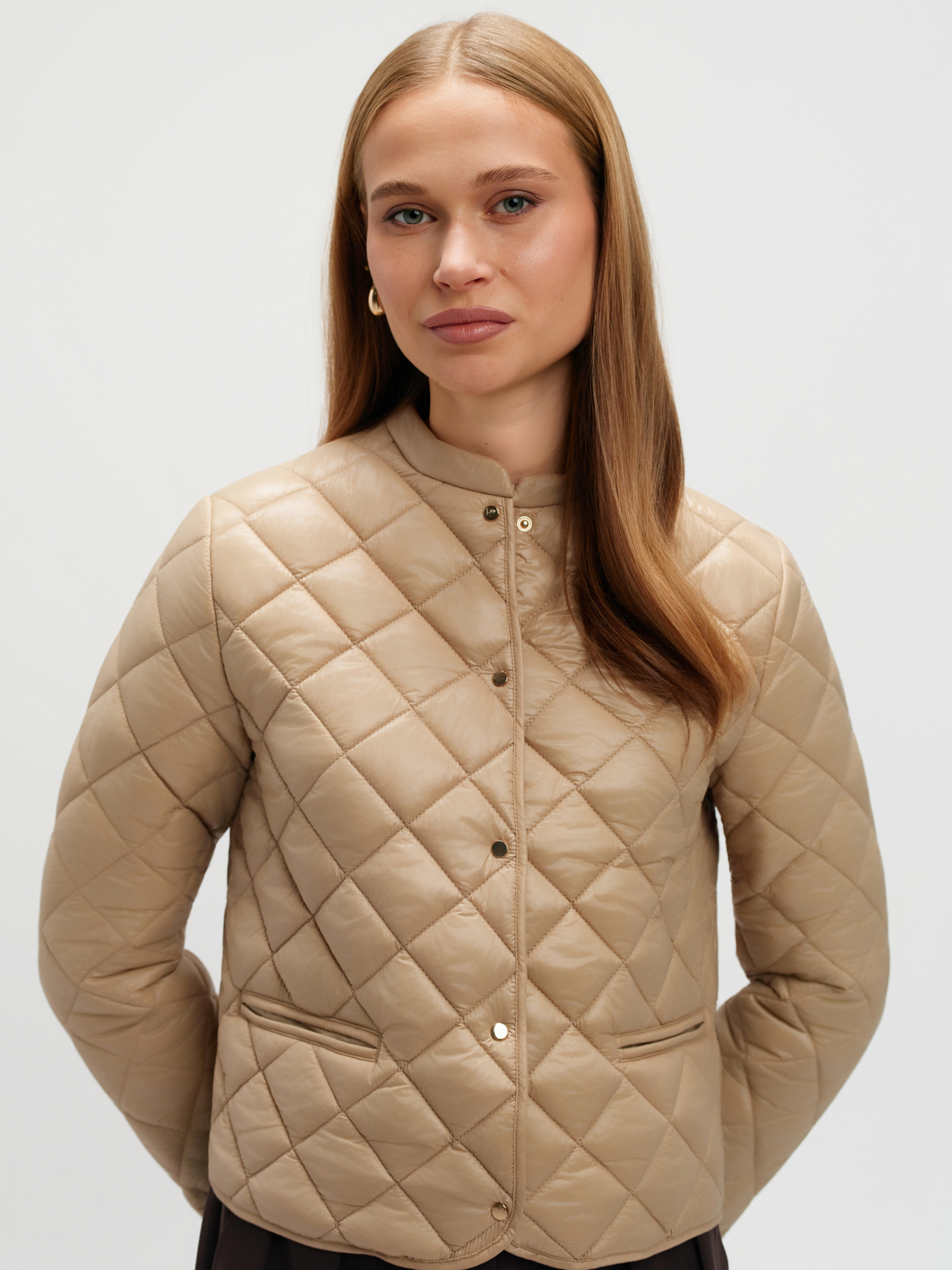 Pikowana kurtka beż  