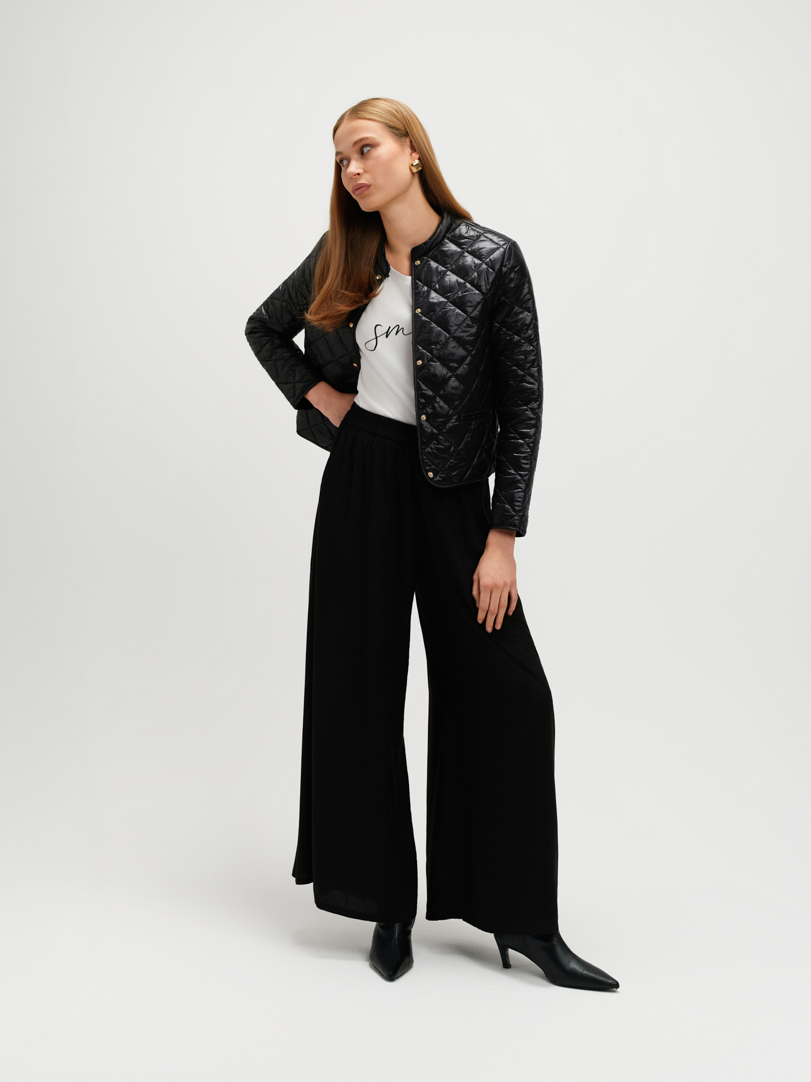 Pikowana kurtka czarna 