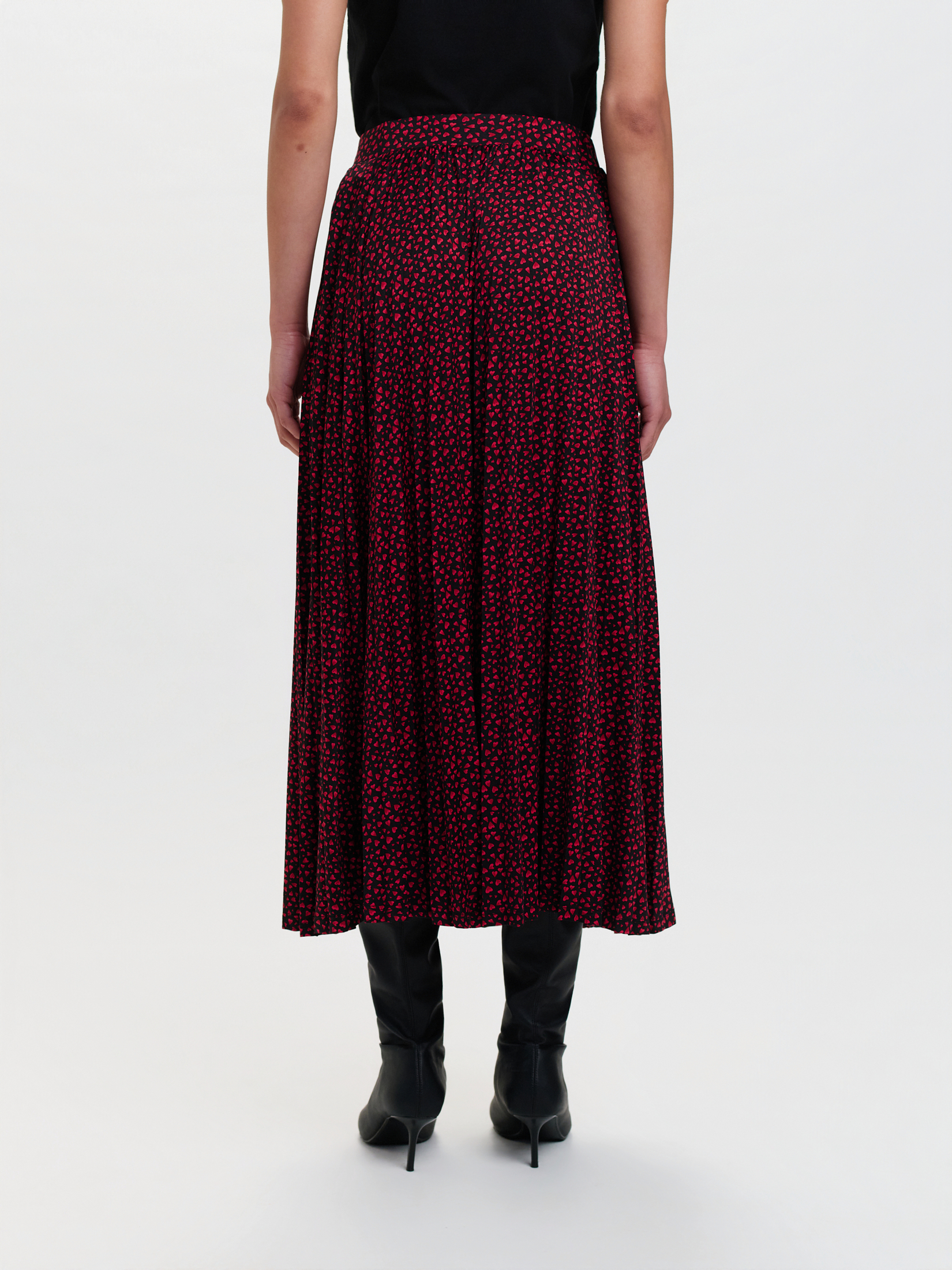 Plisowana spódnica z printem, Top Secret