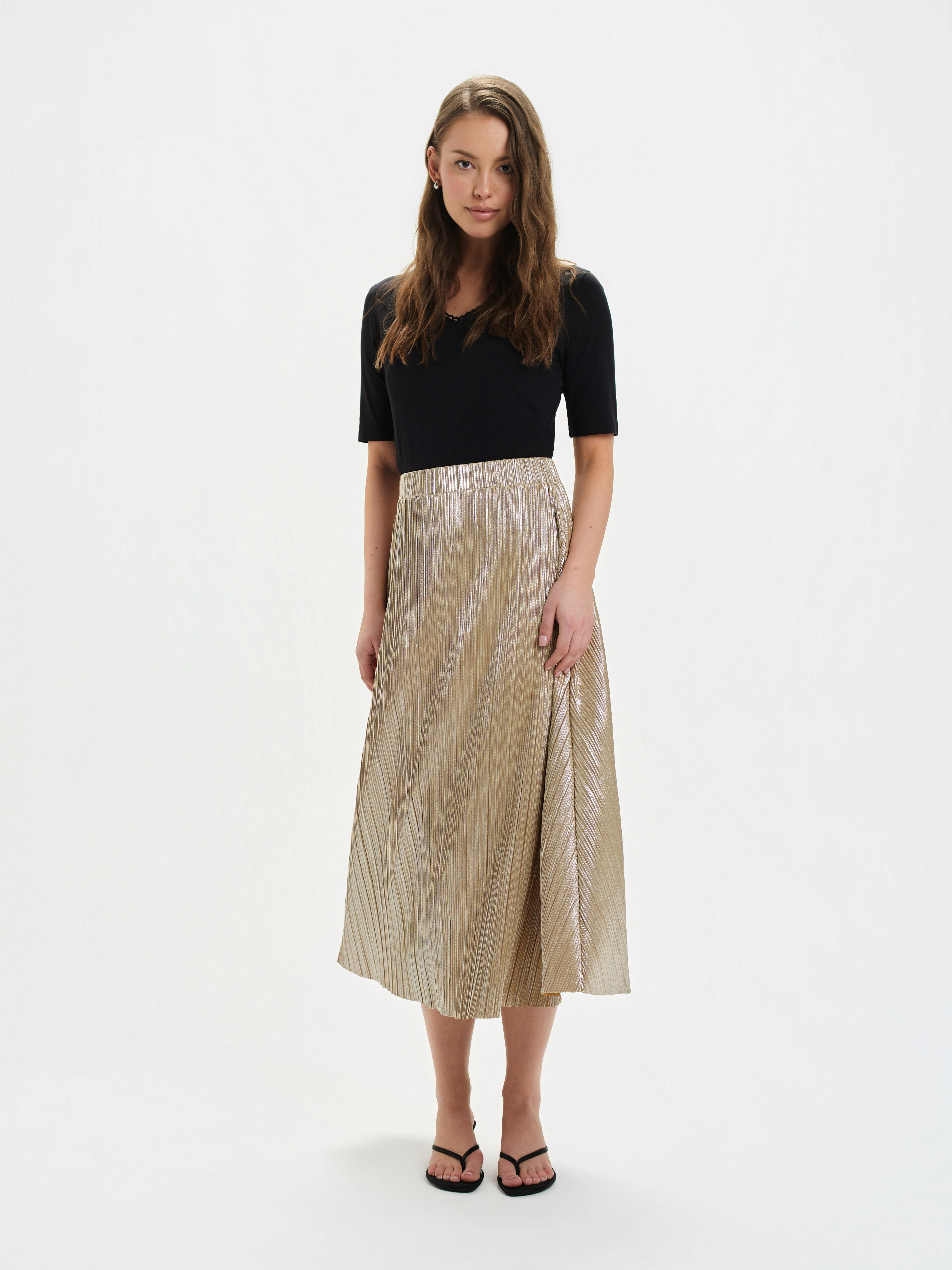 Połyskująca spódnica plisowana 
