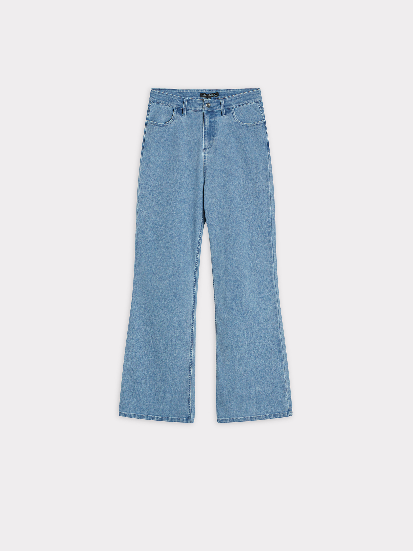 Niebieskie jeansy wide leg 