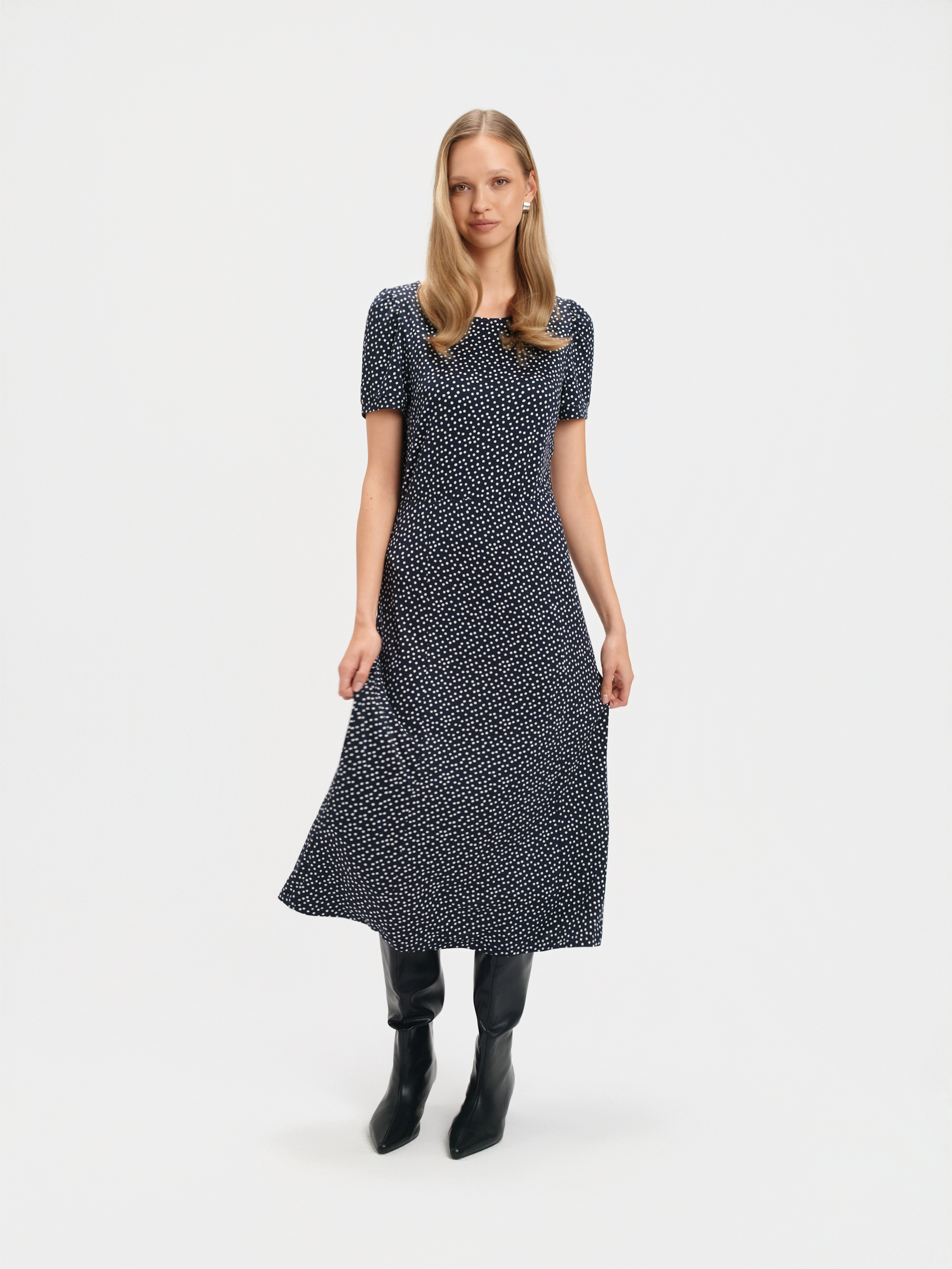 Sukienka maxi w groszki 