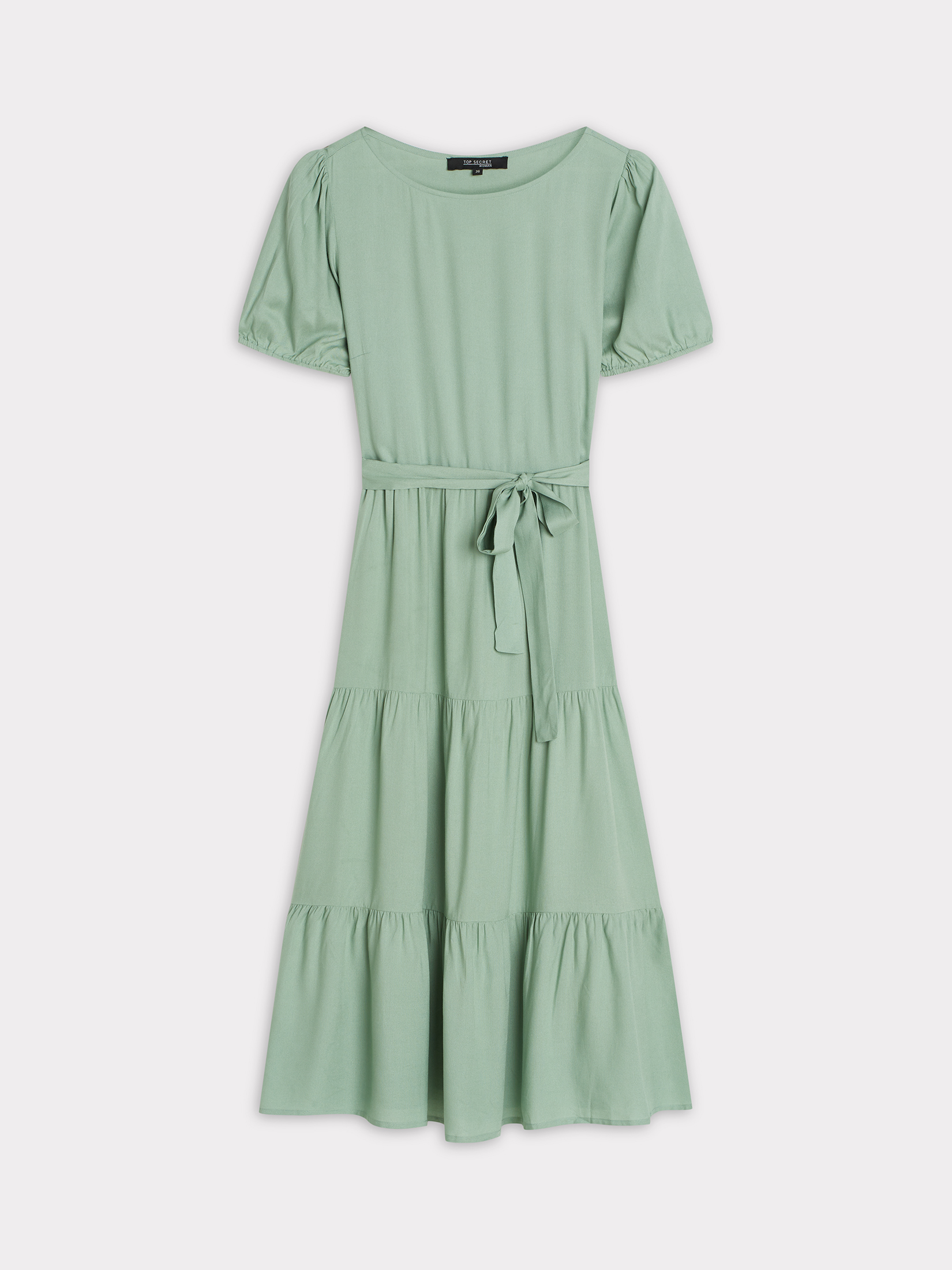 Casualowa sukienka z wiązaniem w talii 