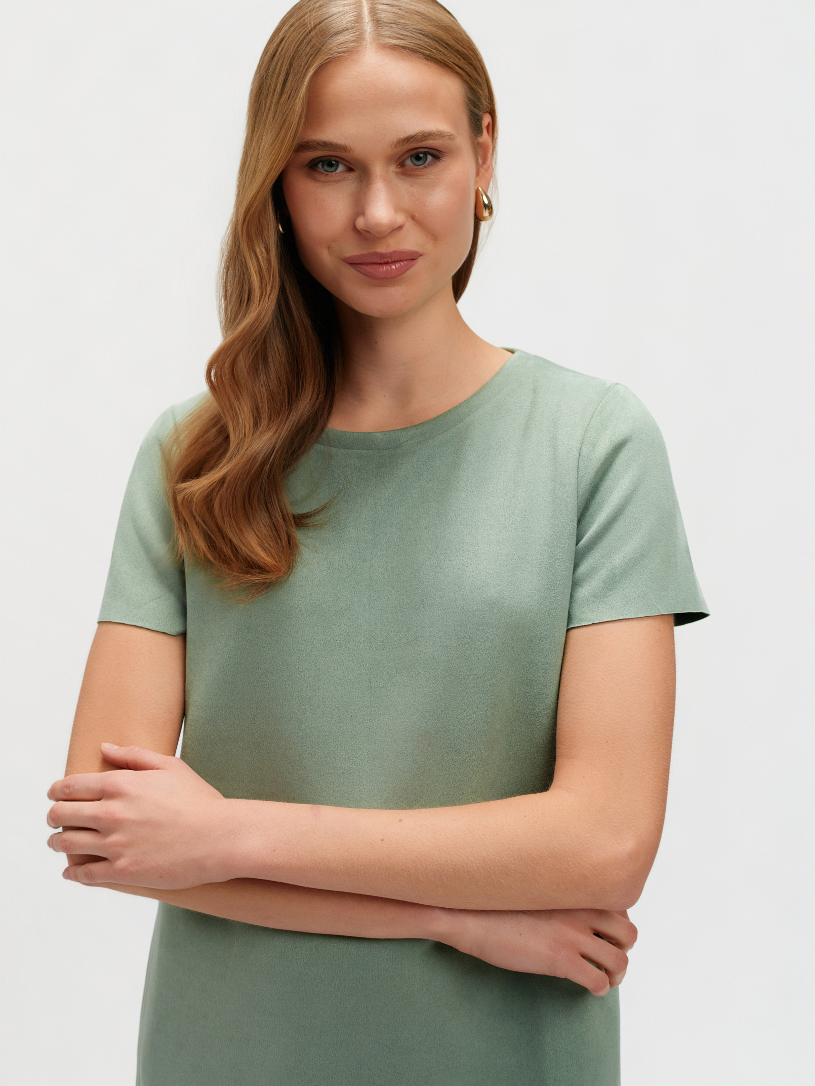 Sukienka o prostym kroju jasnozielona 