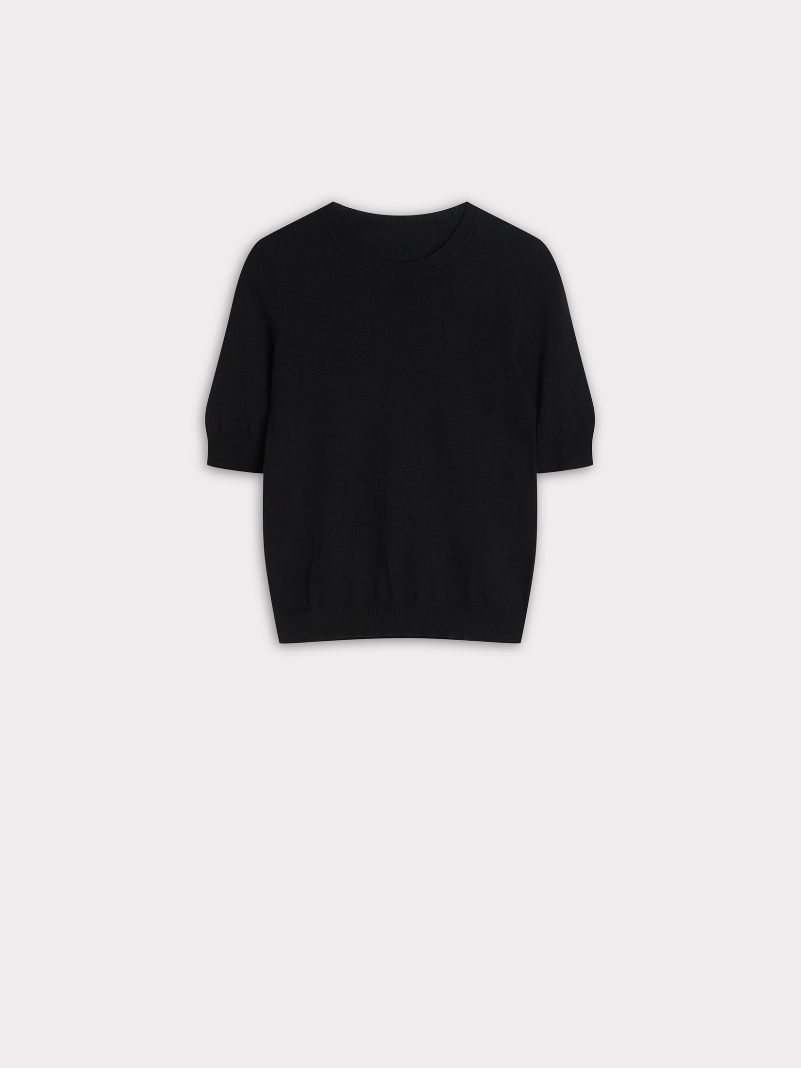 Dopasowany sweter krótki rękaw 