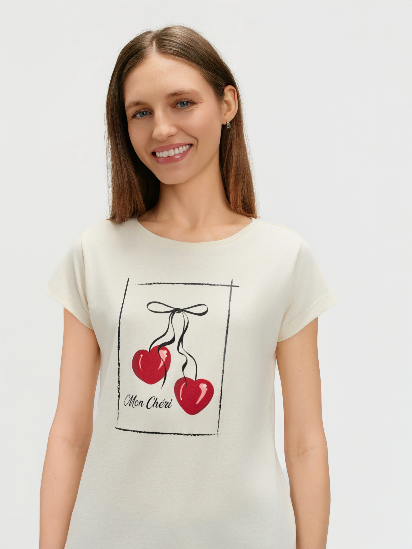Bawełniany t-shirt z nadrukiem 