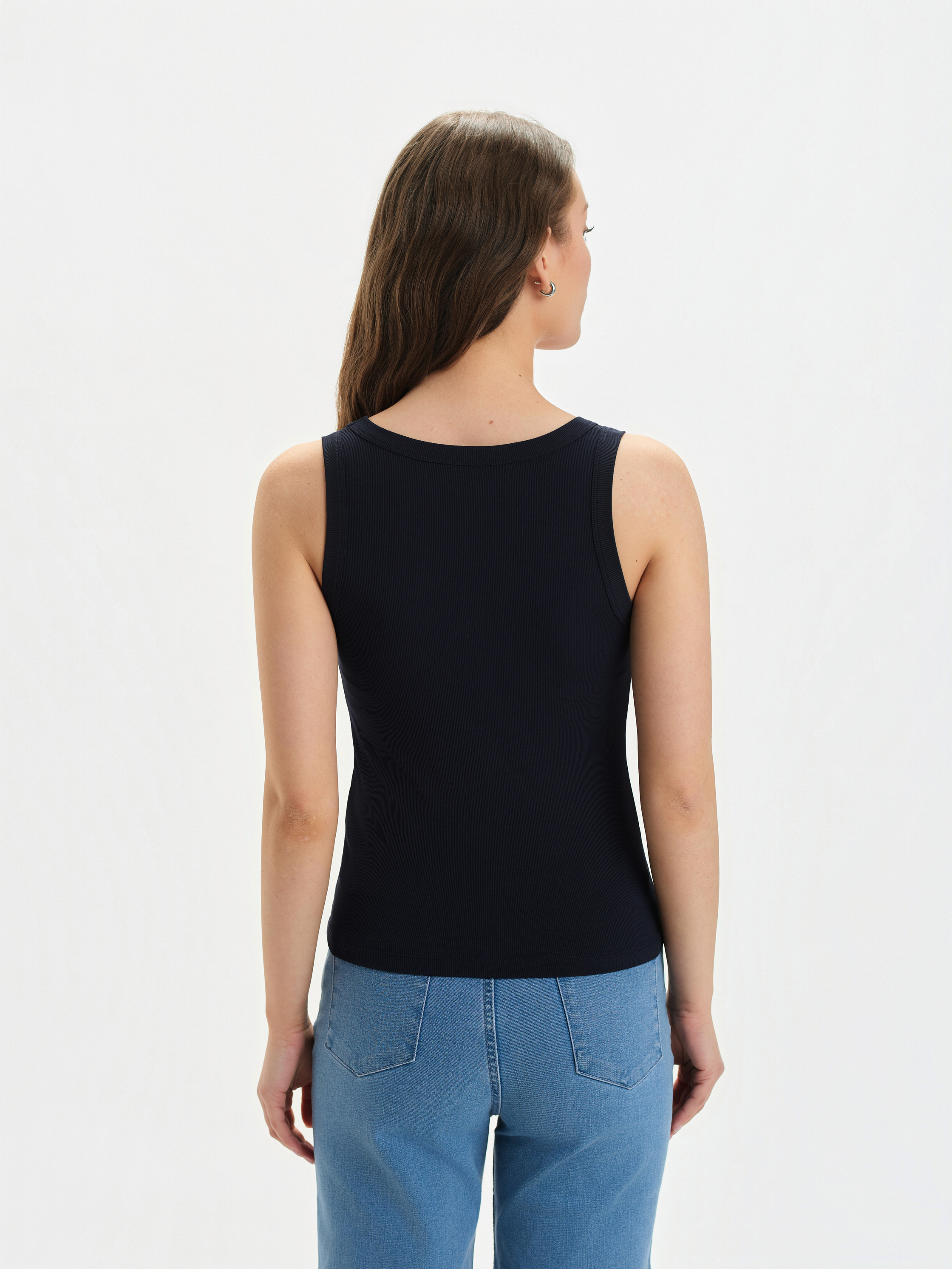 Granatowy top na ramiączkach 