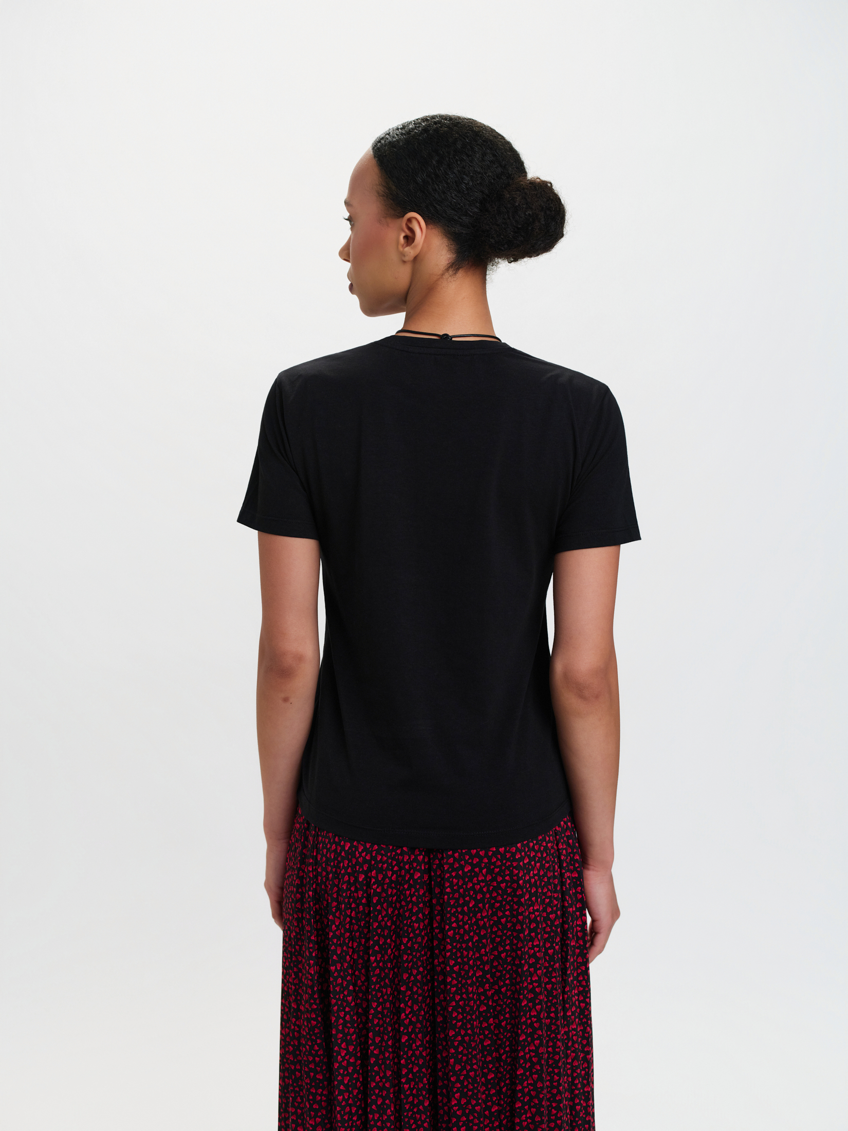 Czarny top w prążek 