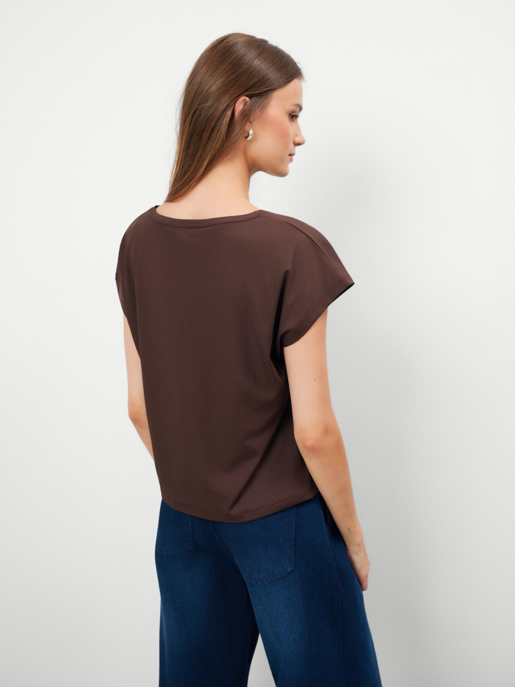 Brązowy top basic 