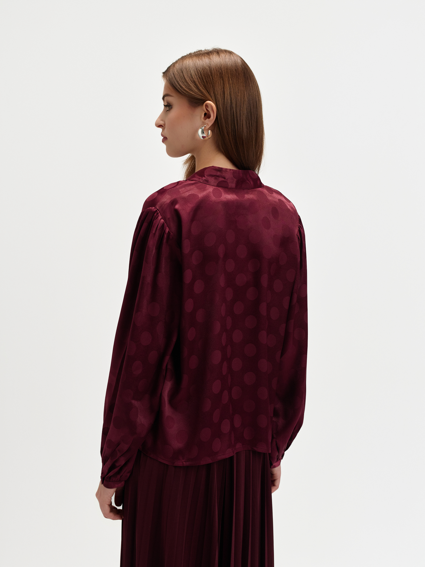 Elegancka burgundowa bluzka 