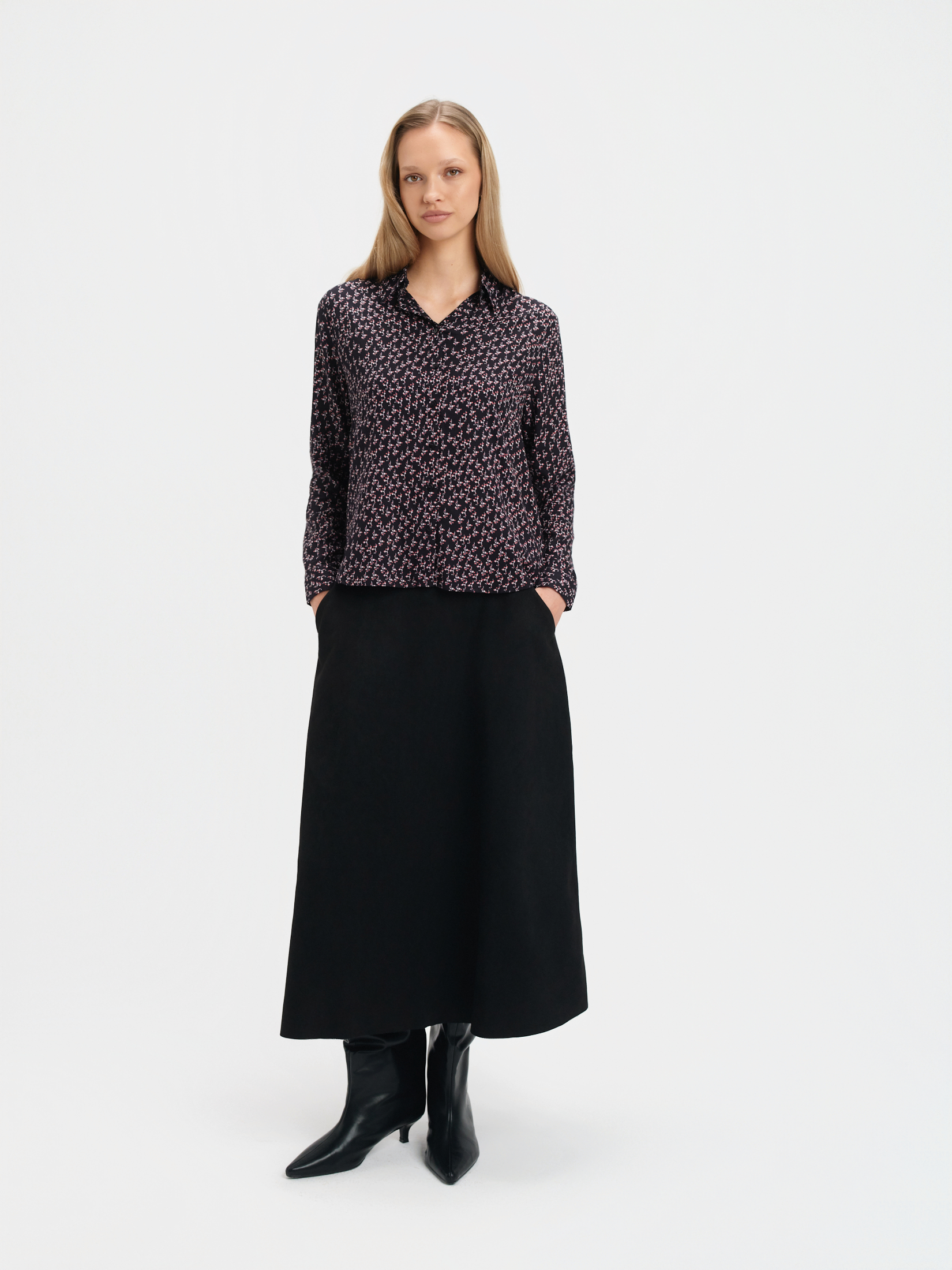 Luźna koszula z wzorem 