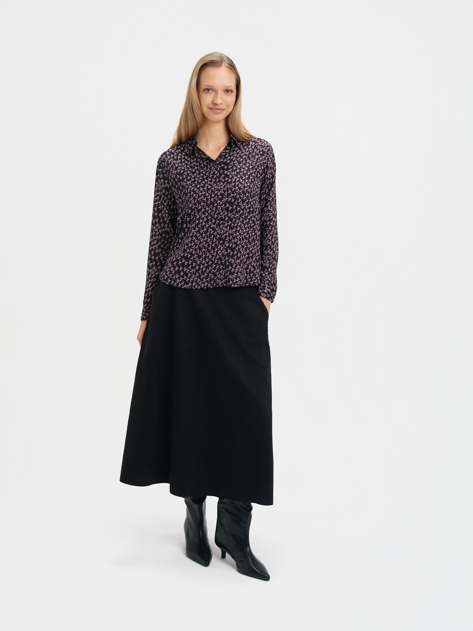 Luźna koszula z wzorem 