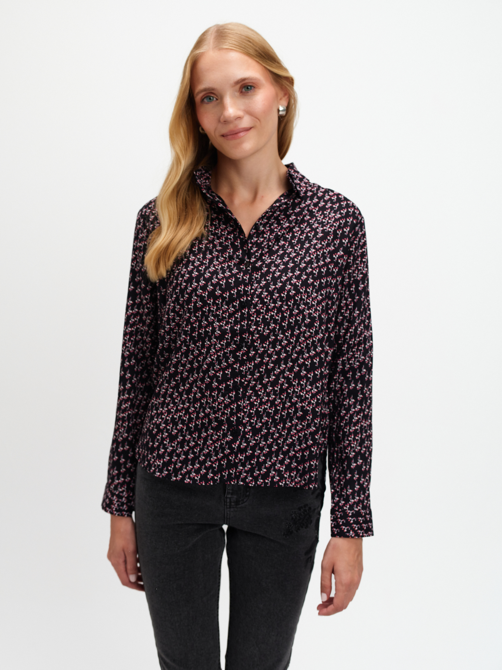 Luźna koszula z wzorem 