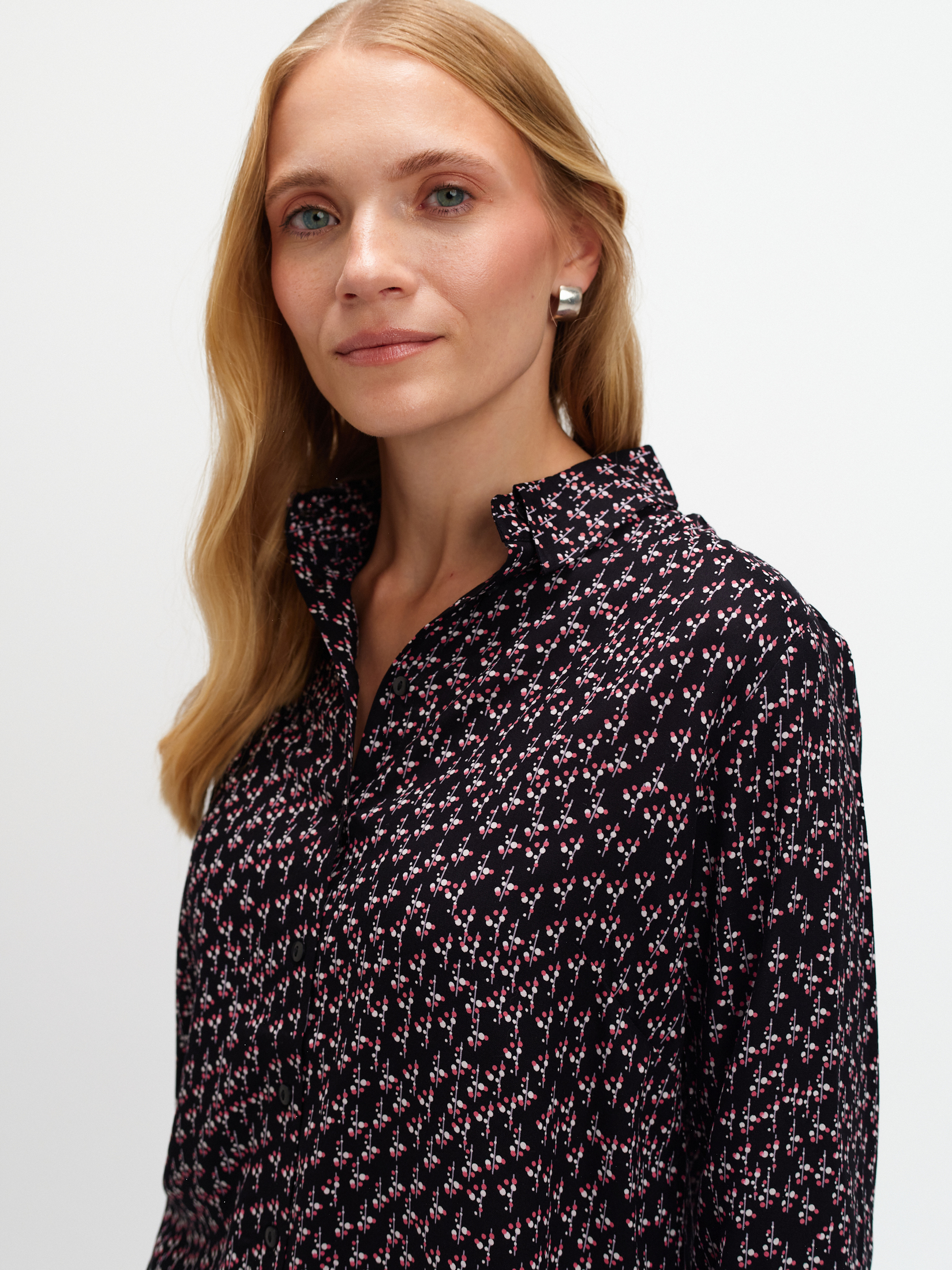 Luźna koszula z wzorem 