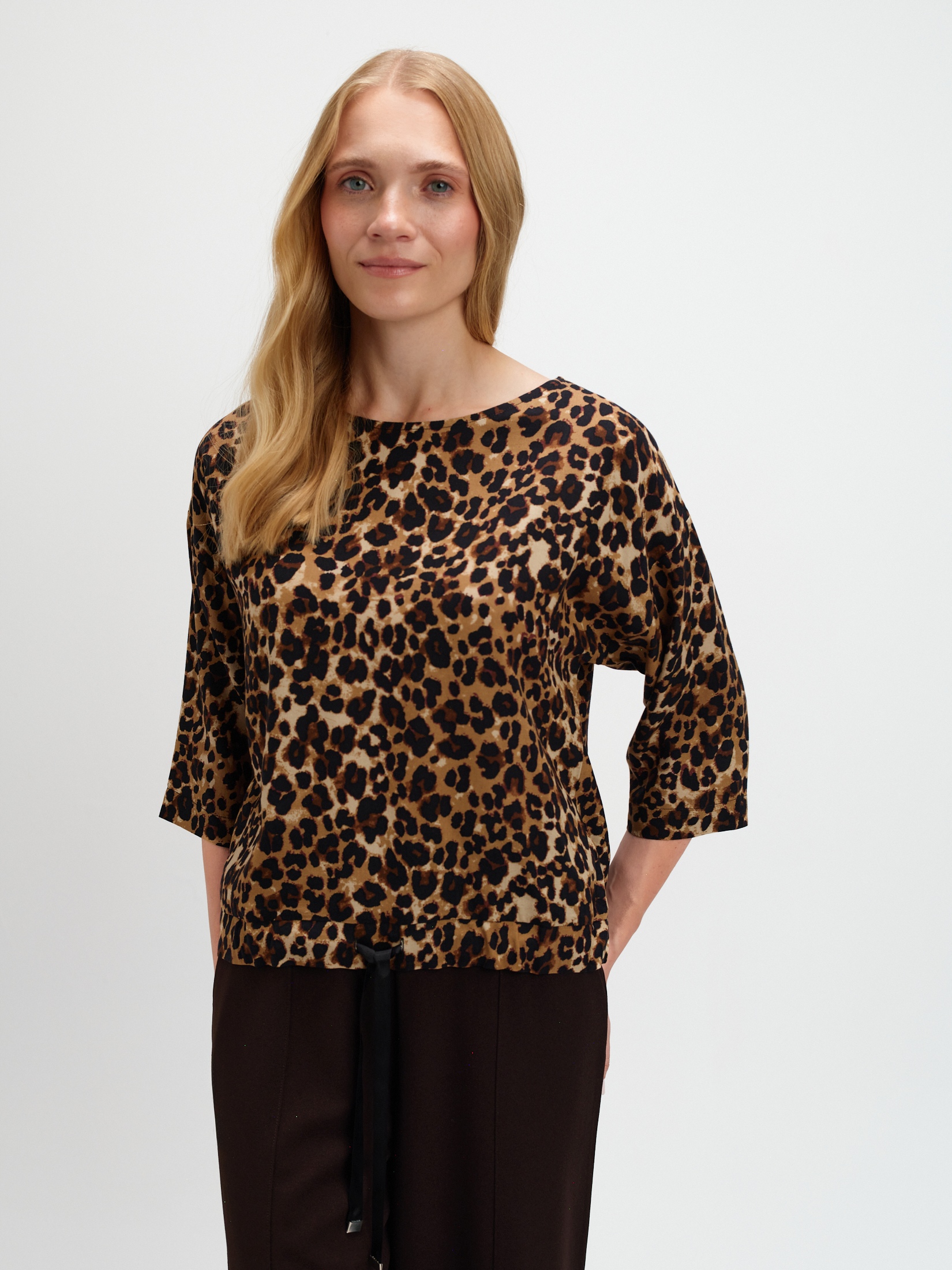 Bluzka z printem w panterkę 
