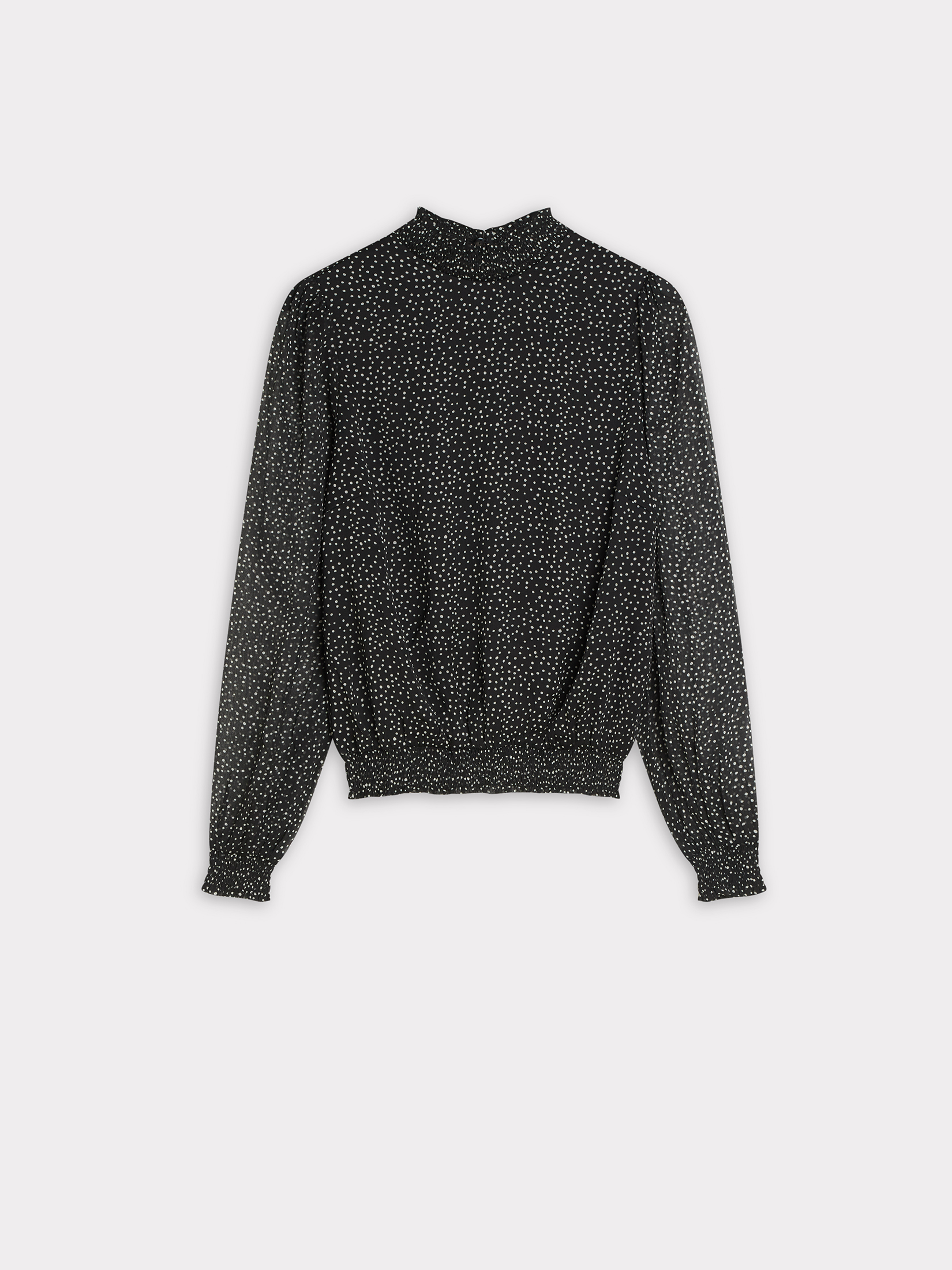 Bluzka w groszki na stójce 