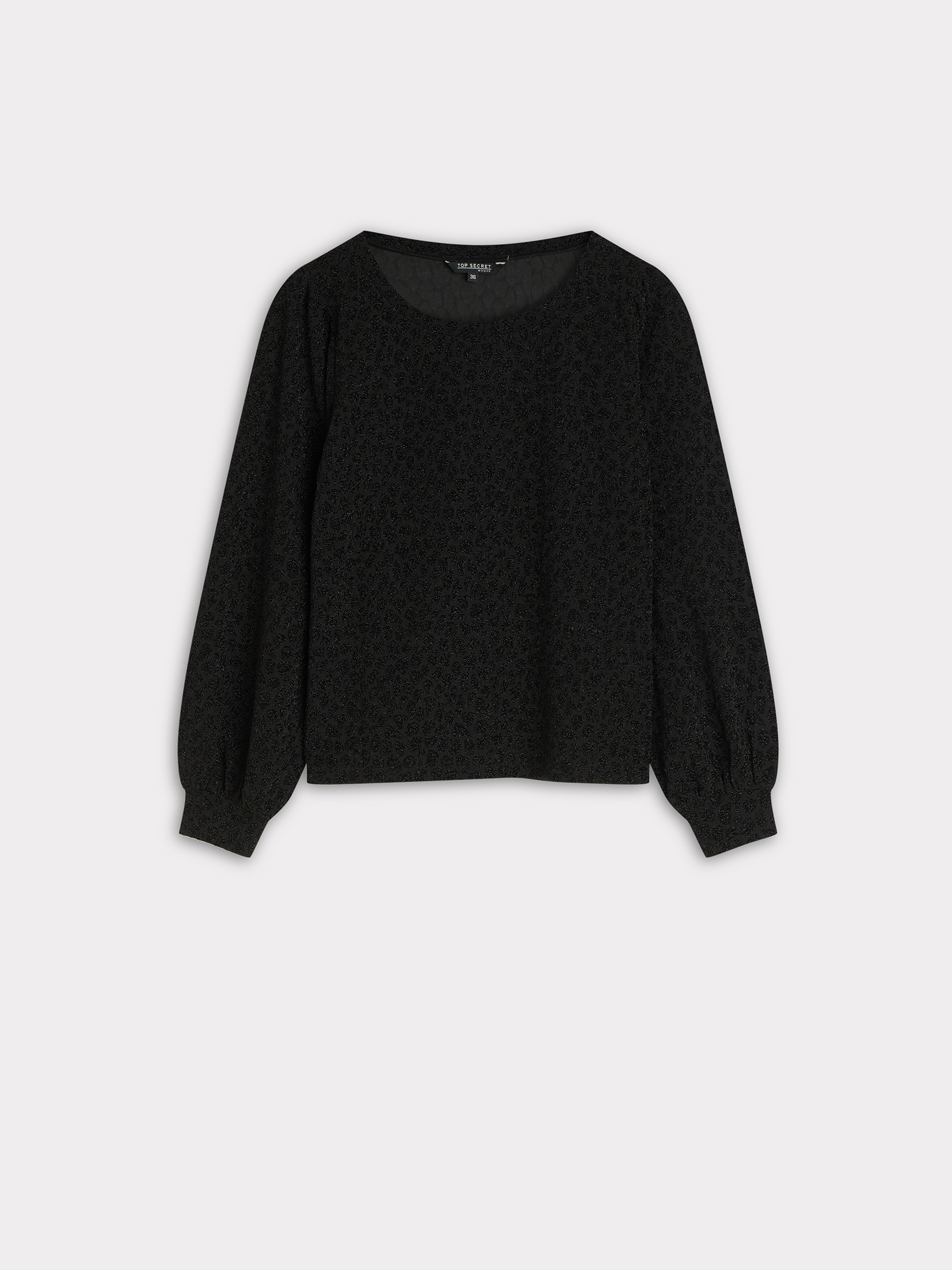 Czarna bluza z błyszczącym printem 