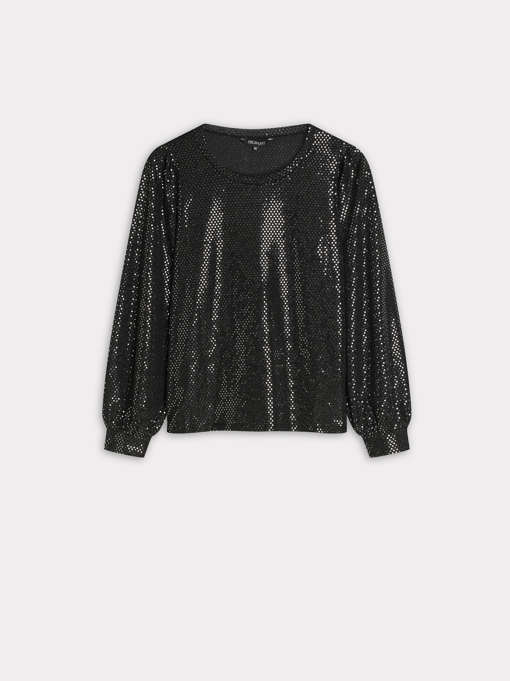 Czarna błyszcząca bluza 