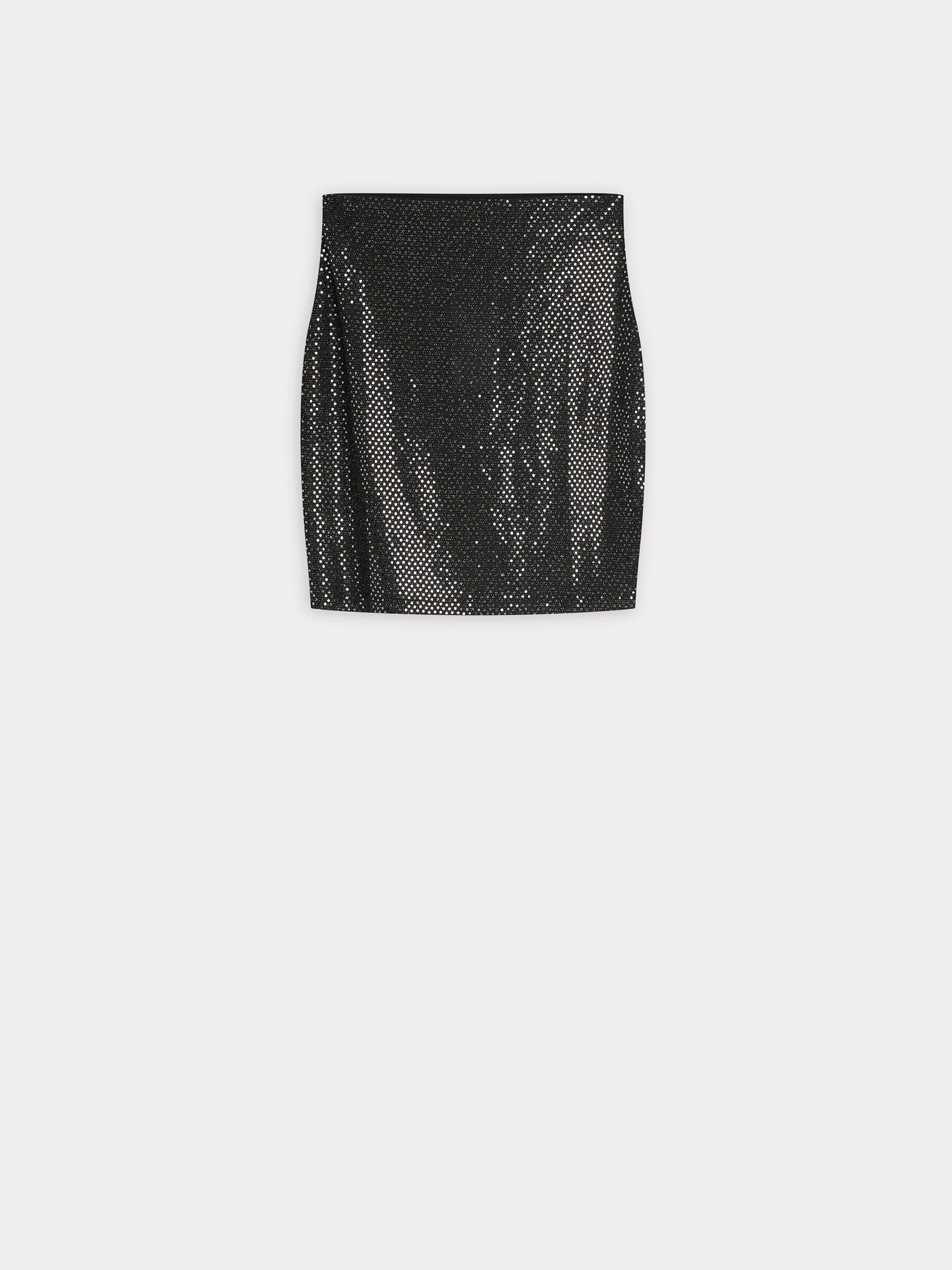 Błyszcząca czarna spódniczka 