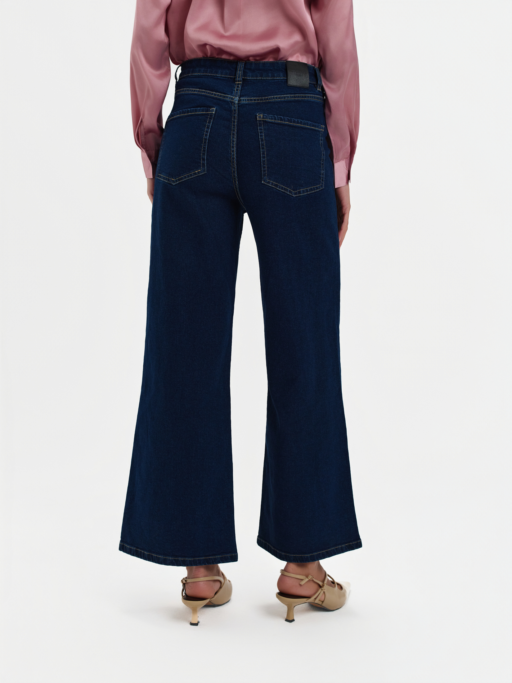 Granatowe jeansy flare  Granatowe jeansy flare