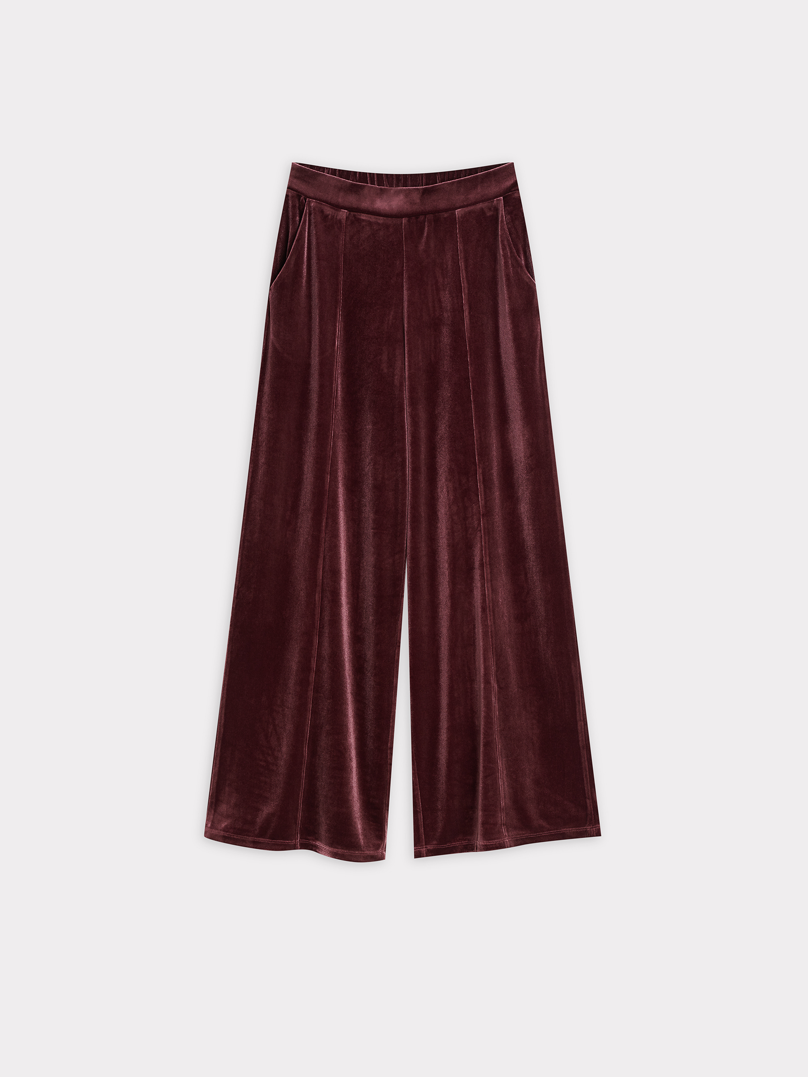 Luźne welwetowe spodnie 