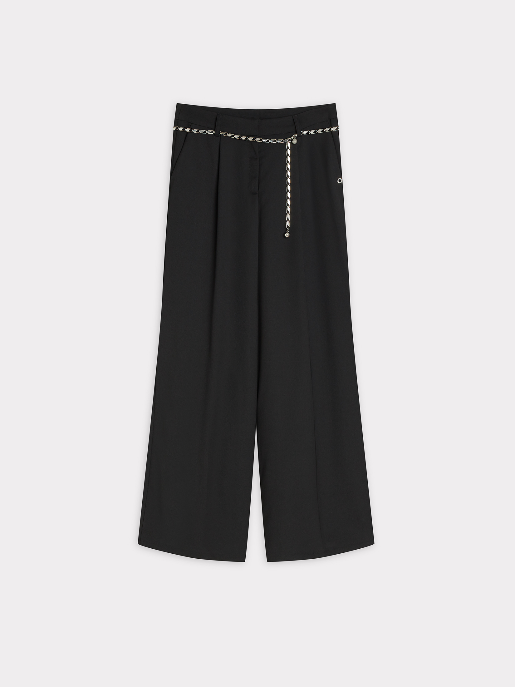 Czarne spodnie wide leg 