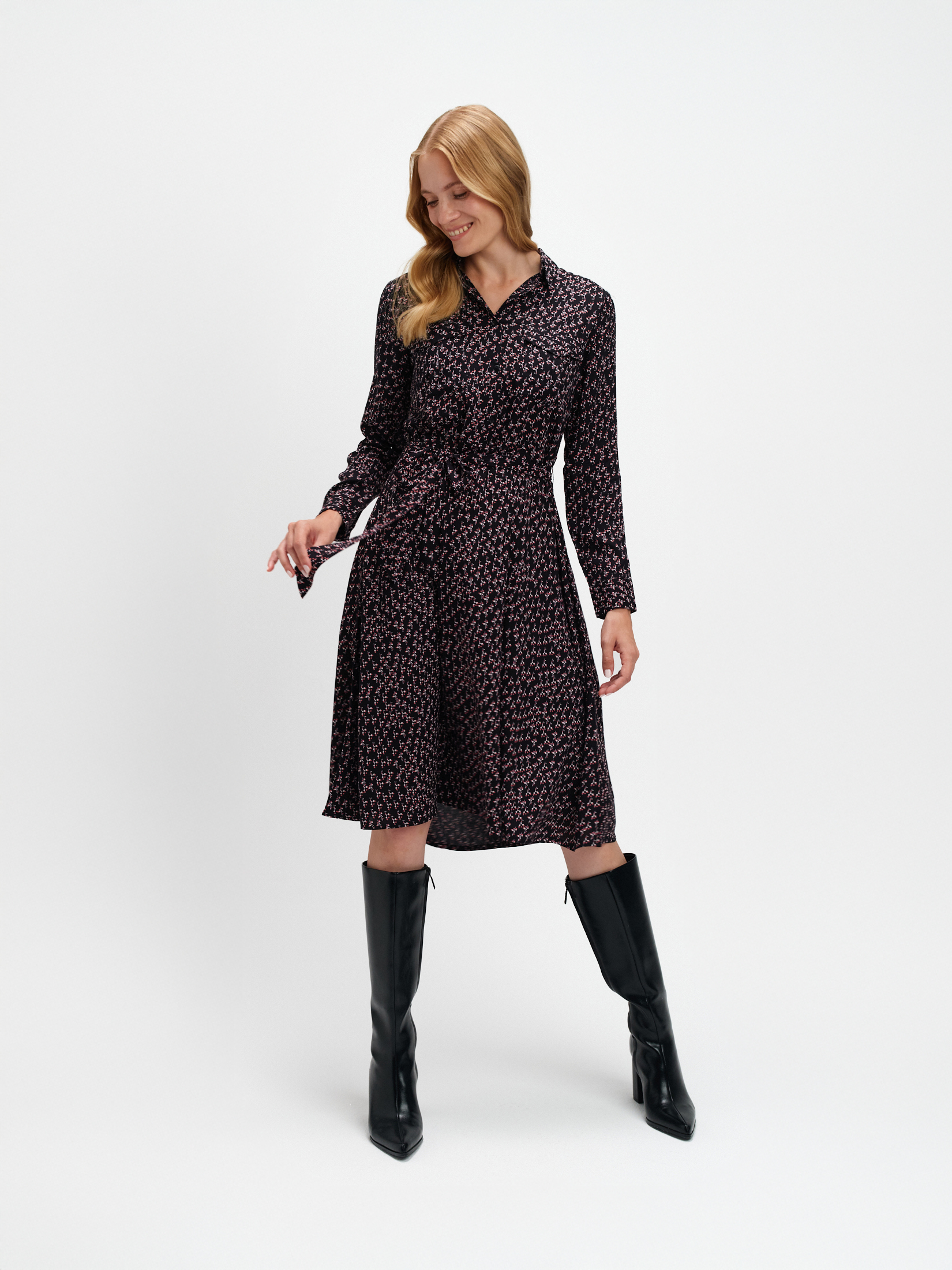 Szmizjerka z wiskozy z printem 