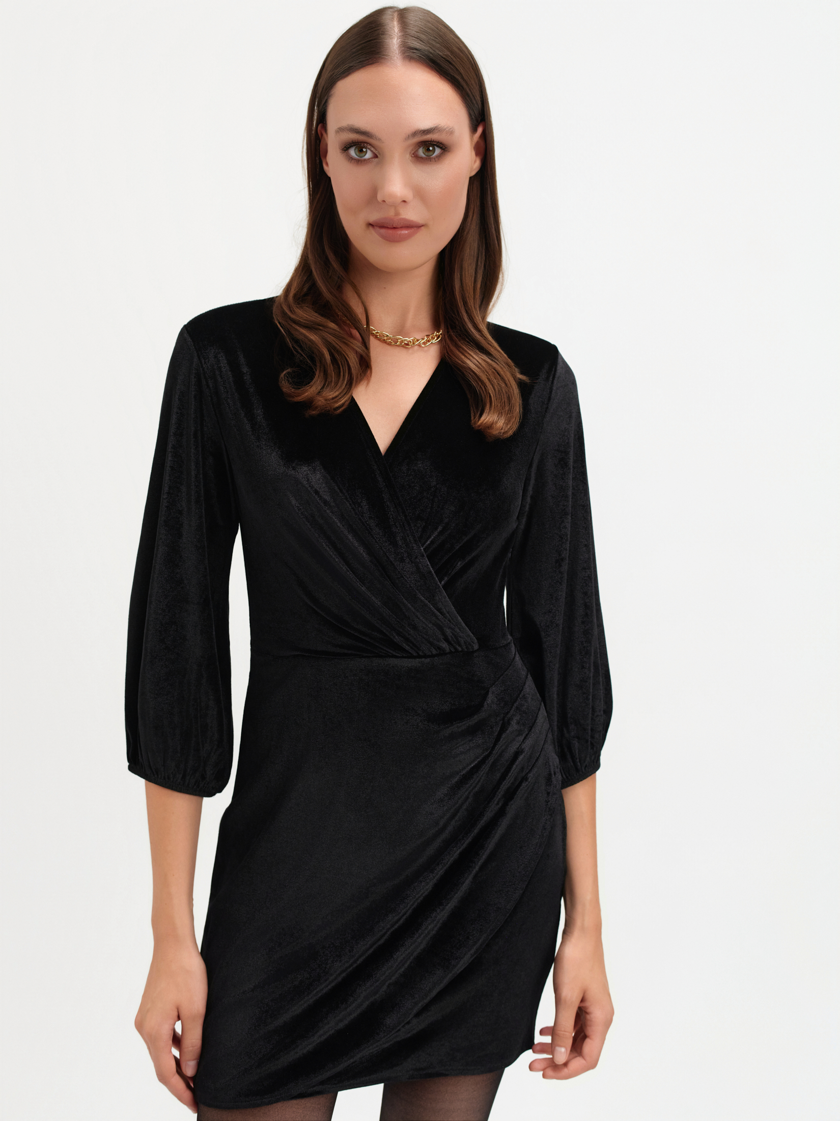 Czarna welurowa sukienka, Top Secret