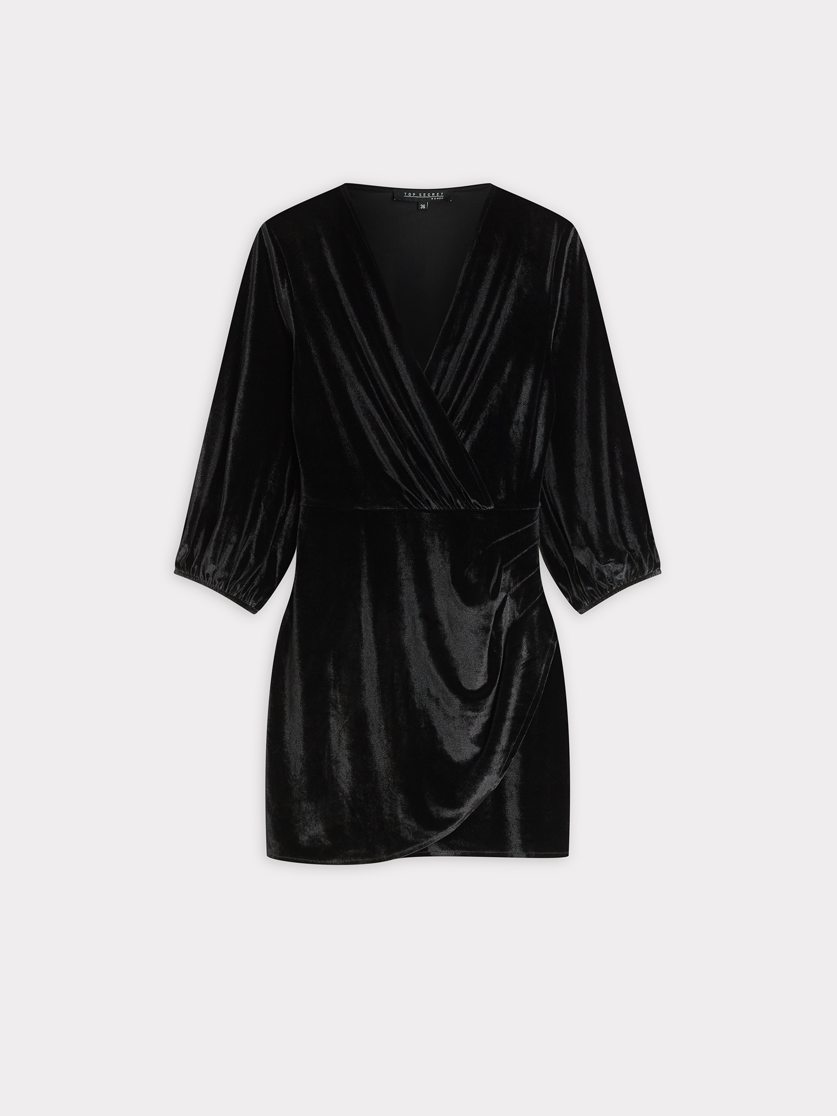 Czarna welurowa sukienka, Top Secret