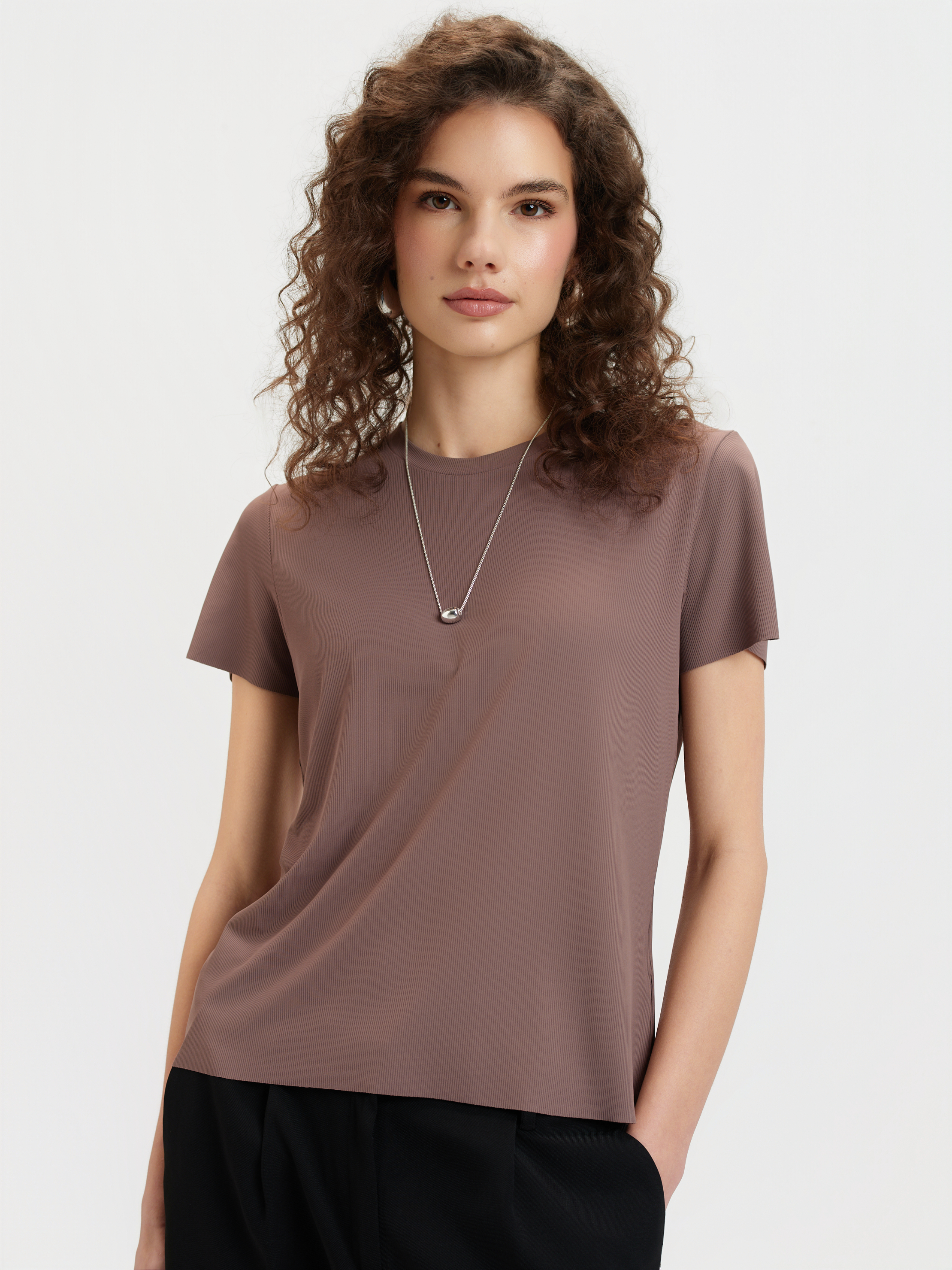 Top w odcieniu coffee 