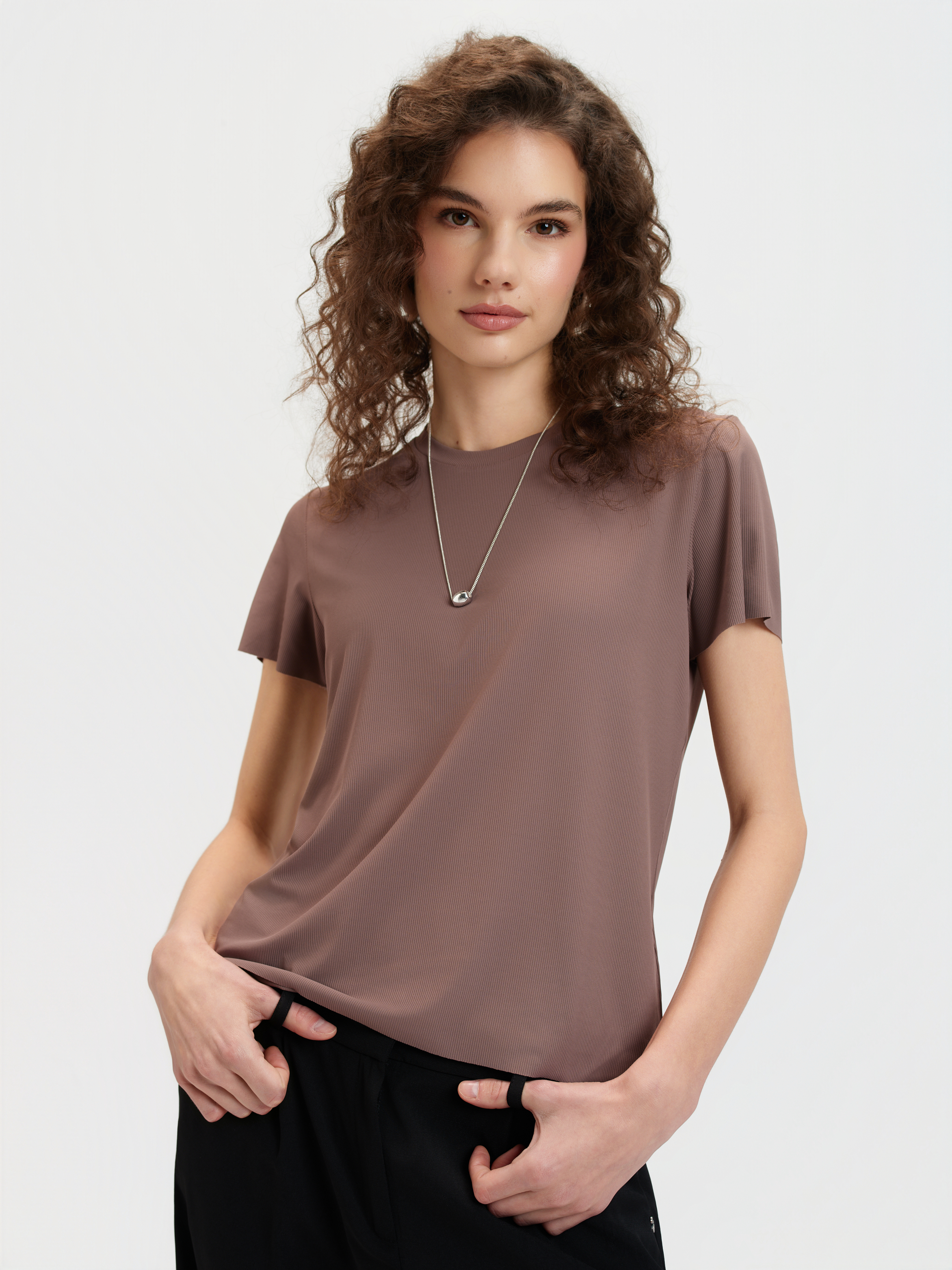 Top w odcieniu coffee 