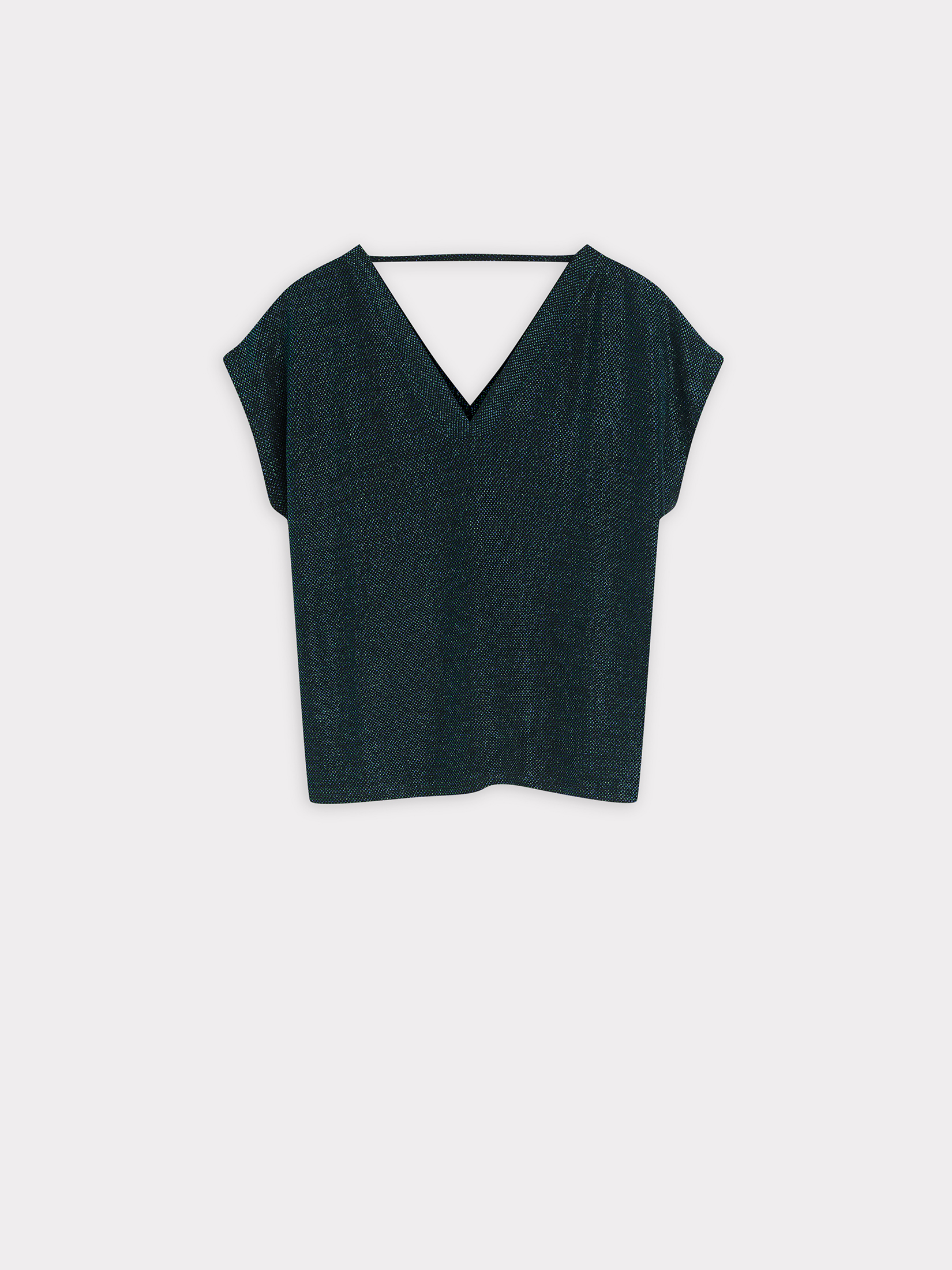 Błyszczący luźny top 