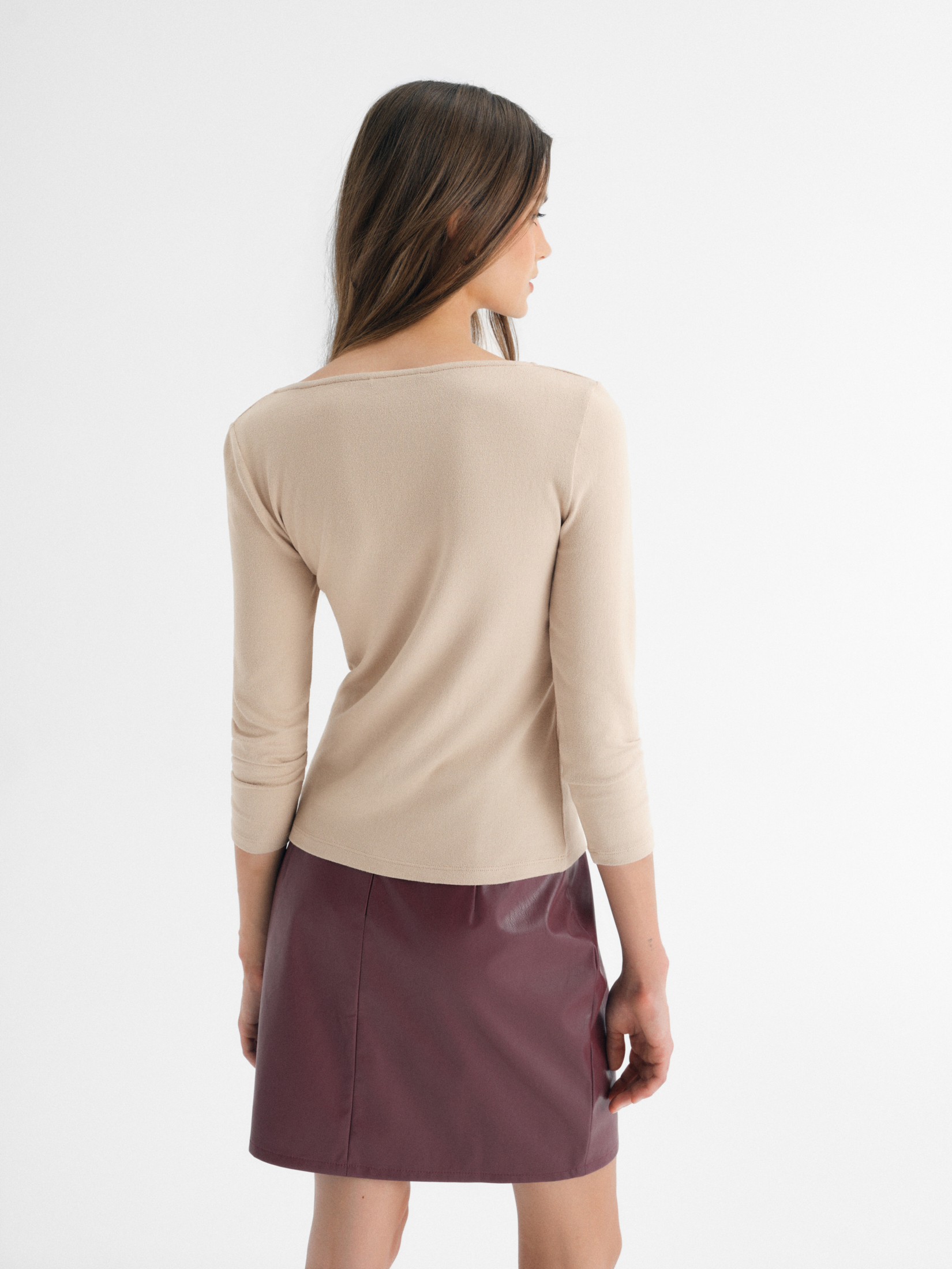 Longsleeve w kolorze beżowym 