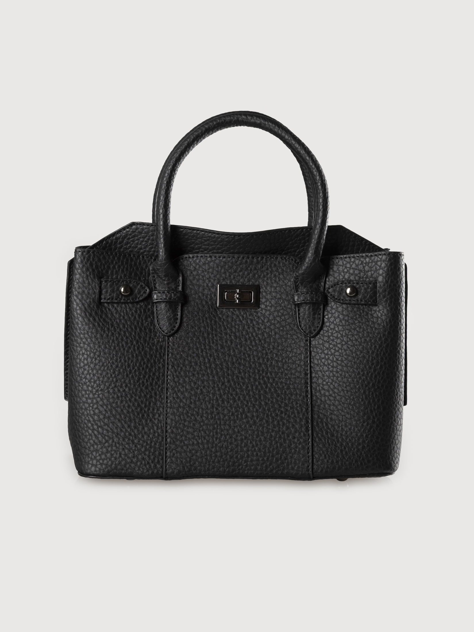 Czarna torebka typu shopper 