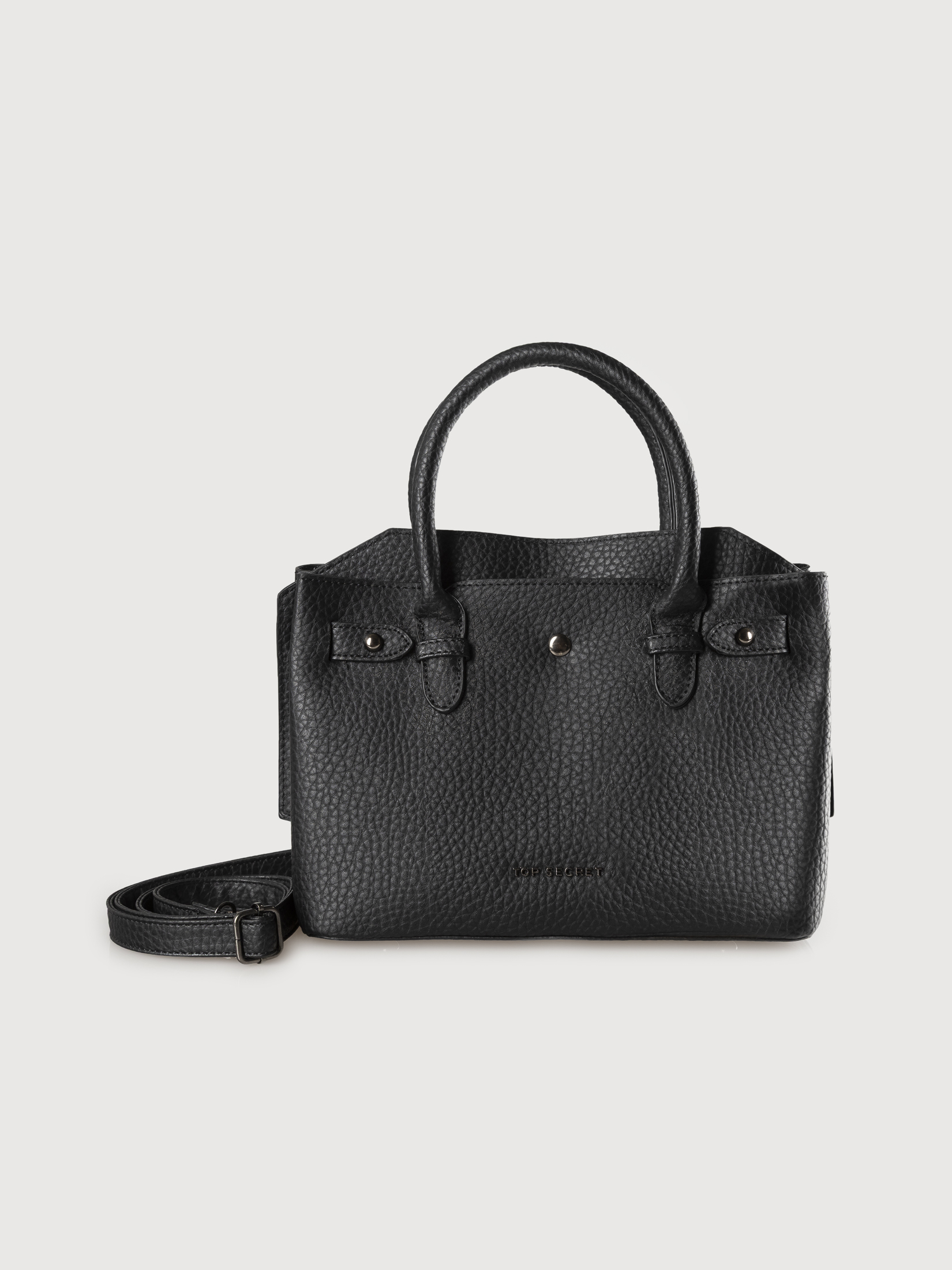 Czarna torebka typu shopper 